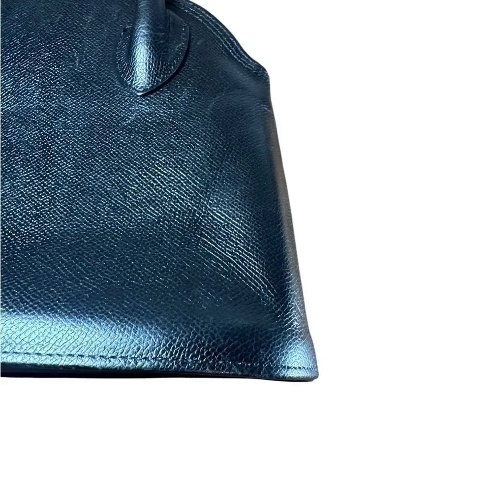 VALENTINO GARAVANI Black Saffiano Leather Bowler Dome Top Handle Bag Vtg Auth